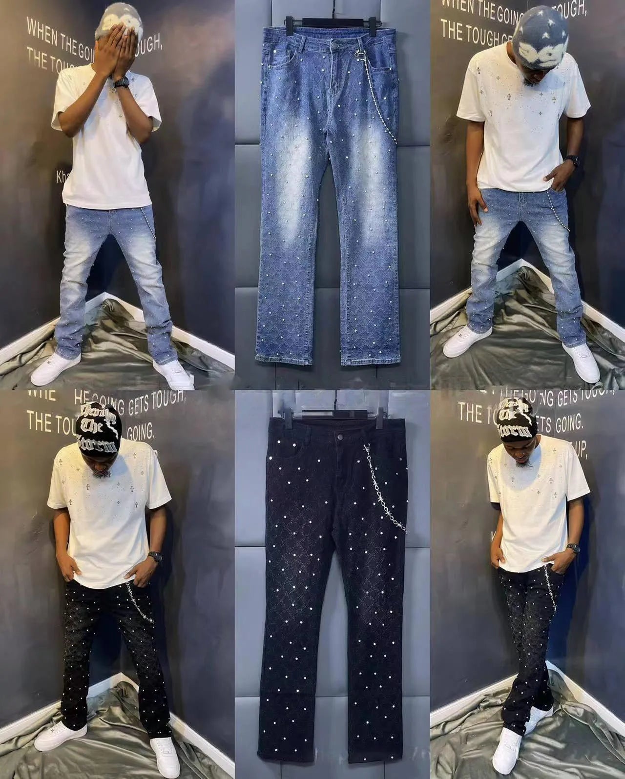 SF Rhinestone Jeans